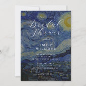 Invitation Vincent Van Gogh Fête des mariées de nuit Starry (Devant)