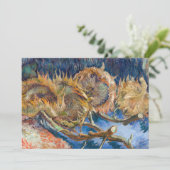 Invitation Vincent van Gogh - Fleurs de soleil coupées en qua (Debout devant)