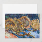 Invitation Vincent van Gogh - Fleurs de soleil coupées en qua (Devant / Derrière)