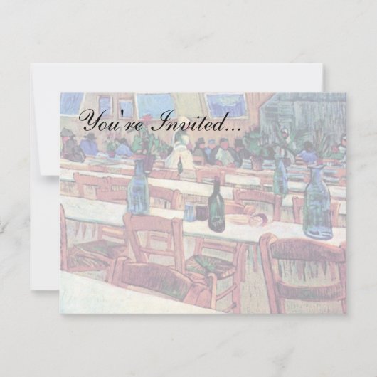 Invitation Vincent Van Gogh - Intérieur d'un restaurant (Devant)