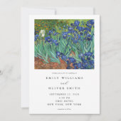Invitation Vincent Van Gogh Irises Floral Mariage (Devant)