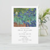 Invitation Vincent Van Gogh Irises Floral Mariage (Debout devant)