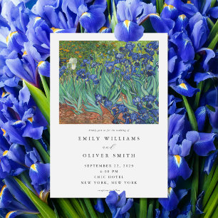 Invitation Vincent Van Gogh Irises Floral Mariage