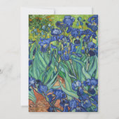 Invitation Vincent Van Gogh Irises Floral Photo Mariage (Dos)
