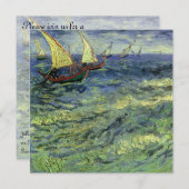 Invitation Vincent van Gogh - La mer à Saintes Maries (Devant / Derrière)