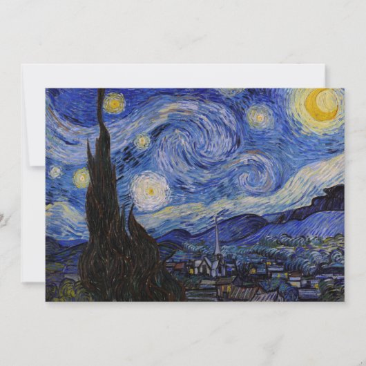 Invitation Vincent Van Gogh - La nuit étoilée (Devant)