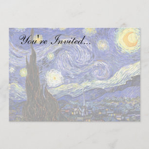 Invitation Vincent Van Gogh - La Nuit étoilée Beaux-Arts