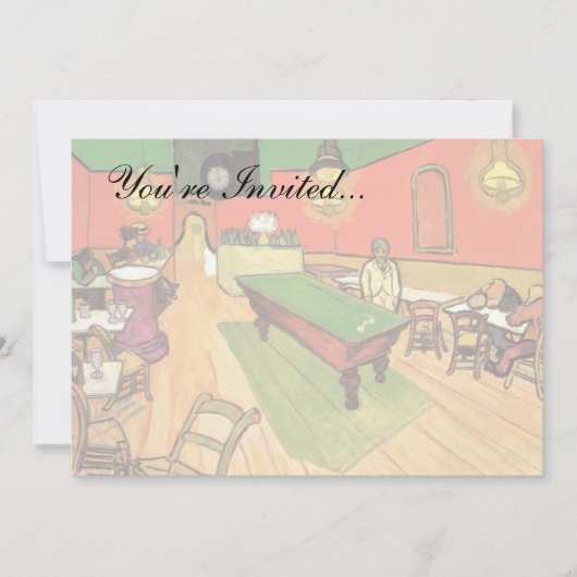 Invitation Vincent Van Gogh - Le Café De Nuit À Arles (Devant)