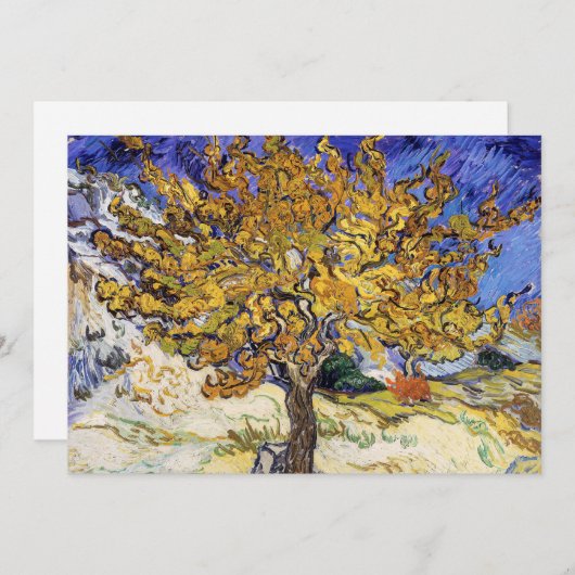 Invitation Vincent van Gogh - Le Mulberry Tree (Devant / Derrière)