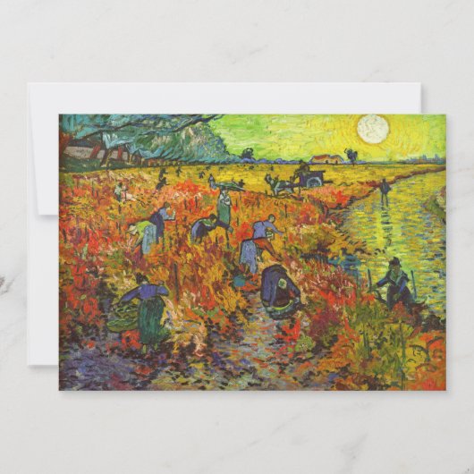 Invitation Vincent van Gogh - Le vignoble rouge (Devant)