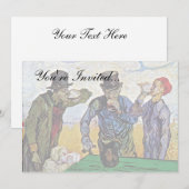 Invitation Vincent Van Gogh - Les Boveurs - Les Beaux-Arts (Devant / Derrière)