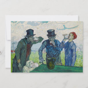 Invitation Vincent van Gogh - Les Buveurs, d'après Daumier
