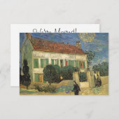 Invitation Vincent van Gogh - Maison Blanche à la nuit (Devant / Derrière)