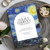 Invitation Vincent Van Gogh Mariage de nuit Starry