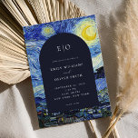 Invitation Vincent Van Gogh Mariage de nuit Starry<br><div class="desc">Faire-part de mariage moderne élégant avec peinture de nuit Vincent Van Gogh Starry</div>