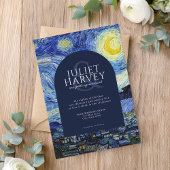 Invitation Vincent Van Gogh Mariage de nuit Starry