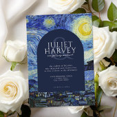 Invitation Vincent Van Gogh Mariage de nuit Starry