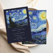 Invitation Vincent Van Gogh Mariage de nuit Starry