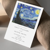 Invitation Vincent Van Gogh Mariage de nuit Starry