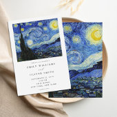 Invitation Vincent Van Gogh Mariage de nuit Starry