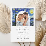 Invitation Vincent Van Gogh Mariage photo de nuit Starry<br><div class="desc">Elégant faire-part de mariage moderne avec la peinture de Vincent Van Gogh Starry Night et votre photo.</div>