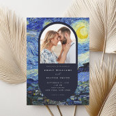 Invitation Vincent Van Gogh Mariage photo de nuit Starry