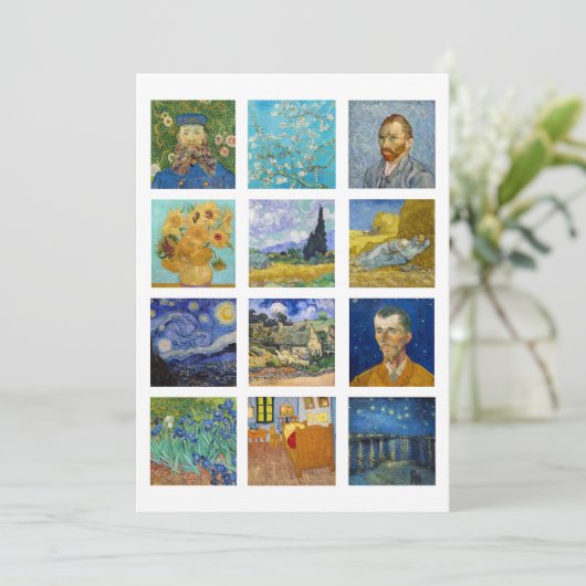 Invitation Vincent Van Gogh - Masterpieces Patchwork (Debout devant)