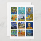 Invitation Vincent Van Gogh - Masterpieces Patchwork (Devant / Derrière)