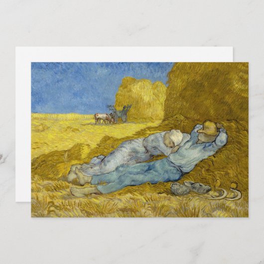 Invitation Vincent Van Gogh - Mion, Repos / Travail / Siesta (Devant / Derrière)