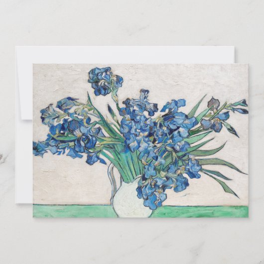 Invitation Vincent van Gogh - Nature morte : Vase avec iris (Devant)