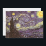Invitation Vincent van Gogh - Nuit étoilée<br><div class="desc">Starry Night (1889) de Vincent van Gogh est un post impressionnisme vintage de peinture de paysage d'art. Vue sur une ville dans une vallée la nuit avec les nuages tourbillonnants, les étoiles brillant et une belle lune jaune dorée croissant. Il a été peint pendant la journée de mémoire et est...</div>