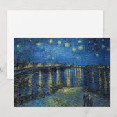 Invitation Vincent van Gogh - Nuit étoilée sur le Rhône (Devant / Derrière)