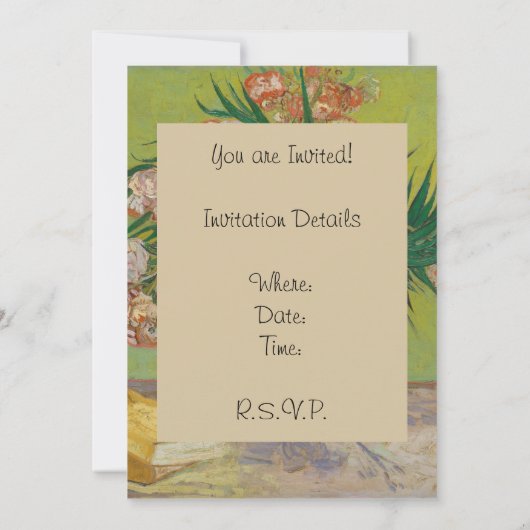 Invitation Vincent Van Gogh Oleander (Dos)