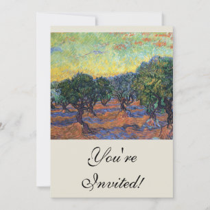 Invitation Vincent Van Gogh Olive Grove Impressionnisme Art