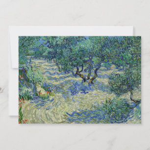 Invitation Vincent van Gogh - Oliveraie : ciel bleu brillant