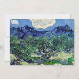 Invitation Vincent van Gogh - Oliviers avec les Alpilles