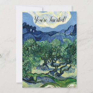 Invitation Vincent Van Gogh Oliviers Paysage Montagneux