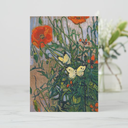 Invitation Vincent van Gogh - Papillons et papillons (Debout devant)