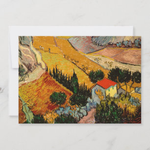 Invitation Vincent van Gogh - Paysage, Maison et Laboureur
