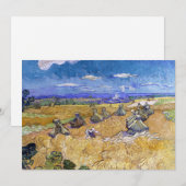 Invitation Vincent van Gogh - Pile de blé avec les lecteurs (Devant / Derrière)