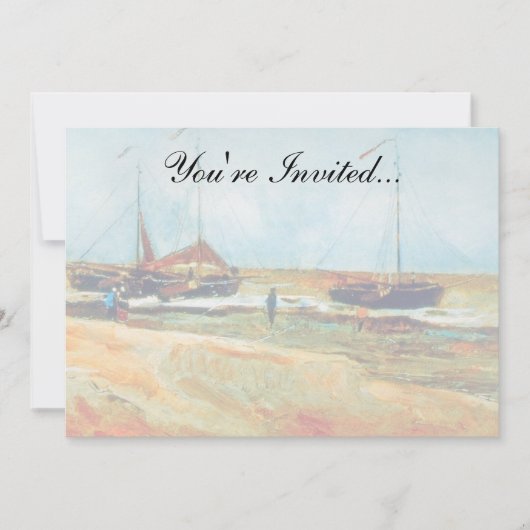 Invitation Vincent Van Gogh - Plage à Scheveningen Beaux-Arts (Devant)