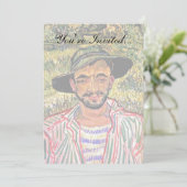 Invitation Vincent Van Gogh - Portrait D'Un Jeune Paysan (Debout devant)