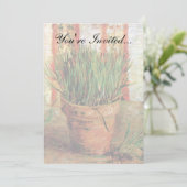 Invitation Vincent Van Gogh - Pot de fleurs avec de la ciboul (Debout devant)