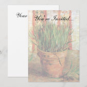 Invitation Vincent Van Gogh - Pot de fleurs avec de la ciboul (Devant / Derrière)