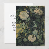 Invitation Vincent van Gogh - Roses et Scarabée (Devant / Derrière)