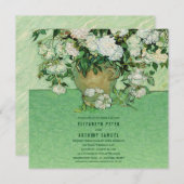 Invitation Vincent van Gogh Roses Peinture 5,25 x 5,25 Mariag (Devant / Derrière)