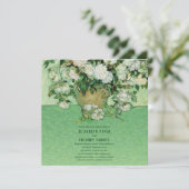 Invitation Vincent van Gogh Roses Peinture 5,25 x 5,25 Mariag (Debout devant)