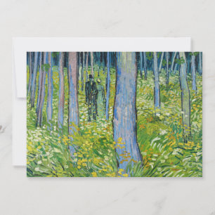 Invitation Vincent van Gogh - Sous-bois avec deux personnages