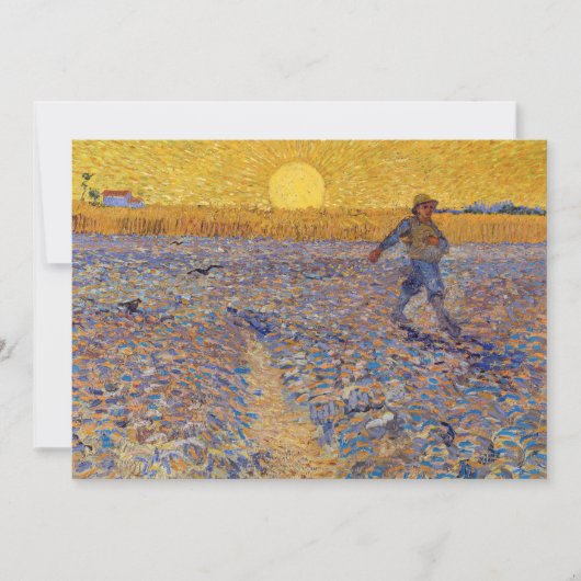 Invitation Vincent van Gogh - Sower avec réglage Sun (Devant)