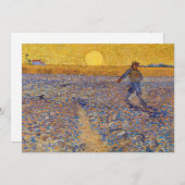 Invitation Vincent van Gogh - Sower avec réglage Sun (Devant / Derrière)